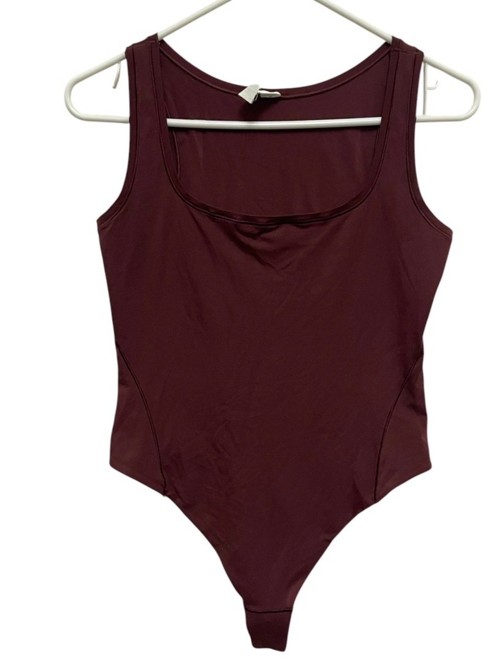 lululemon wundermost square neck sleeveless bodysuit burgundy